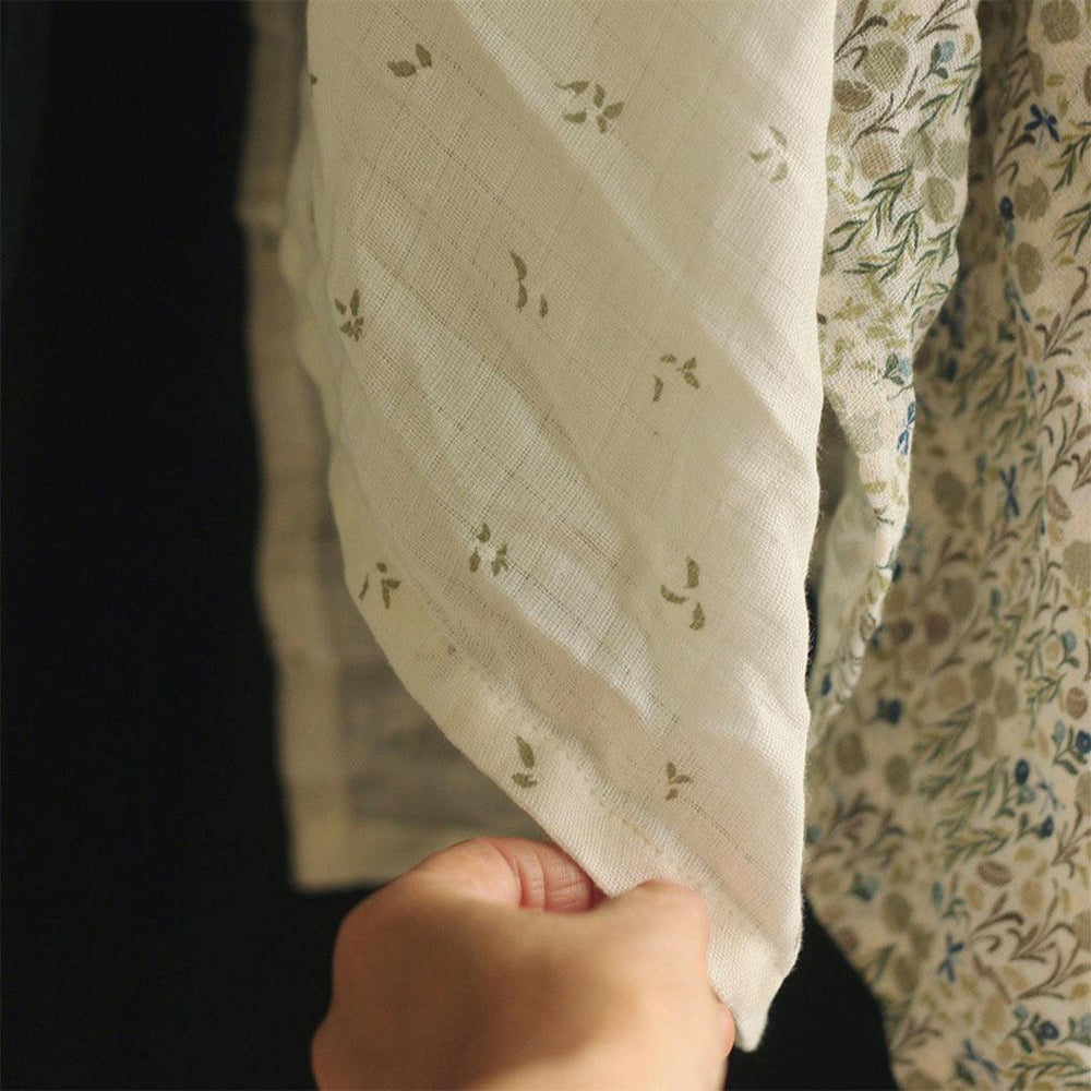 Avery Row
 Organic Baby Muslin Swaddle - Nettle Scatter-Swaddling Wraps-Nettle Scatter- | Natural Baby Shower