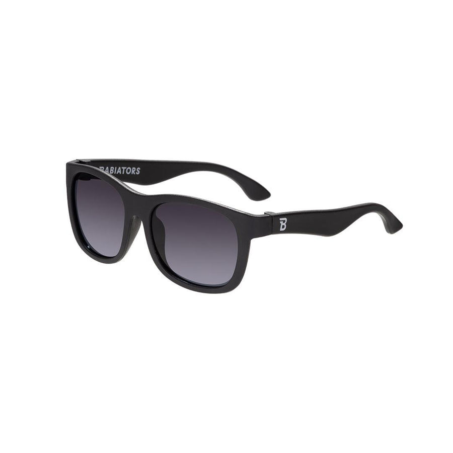 Babiators Polarised Navigator Sunglasses - Jet Black Smoke-Sunglasses-Jet Black Smoke-0-2 (Junior) | Natural Baby Shower