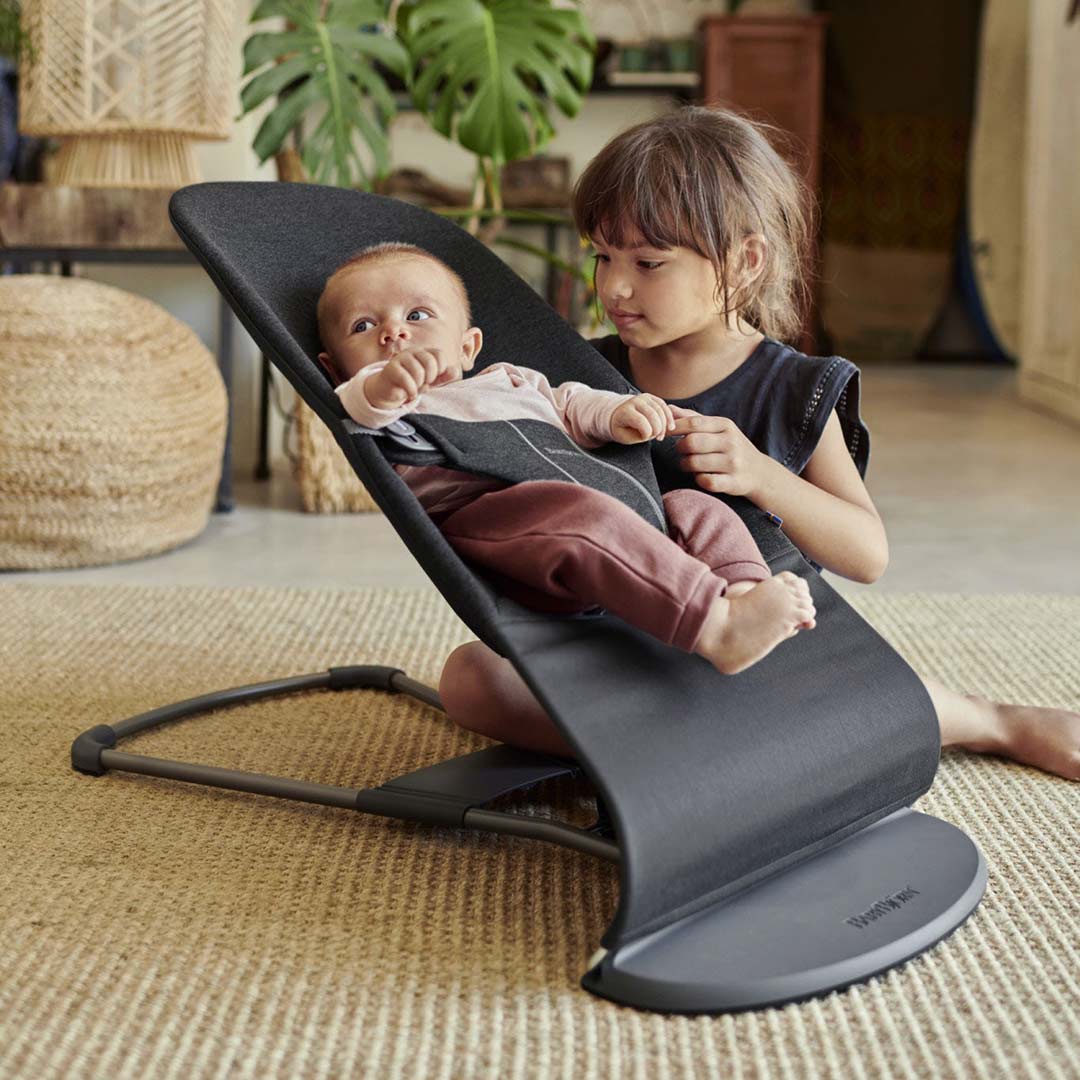 Babybjorn Chair Bouncer Bliss in Charcoal Grey Natural Baby Shower