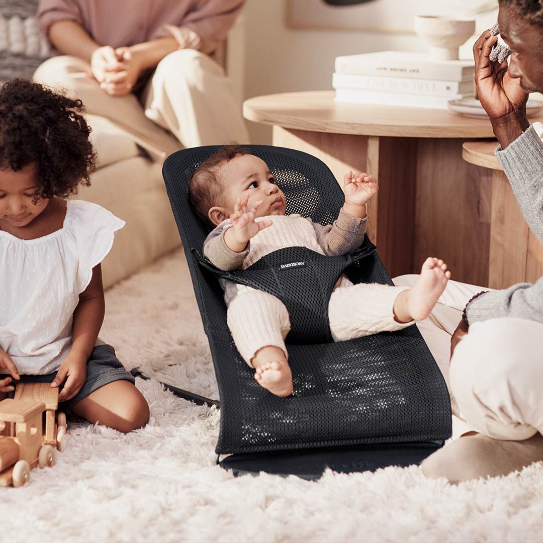 BabyBjorn Bouncer Bliss - Mesh - Black-Baby Bouncers- | Natural Baby Shower