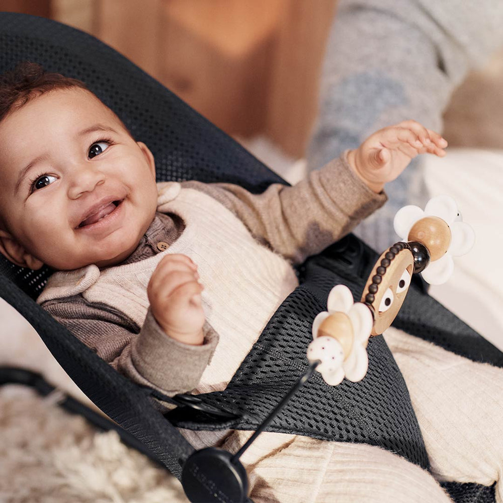 BabyBjorn Bouncer Bliss + Toy Bar Bundle - Black + White-Baby Bouncers- | Natural Baby Shower