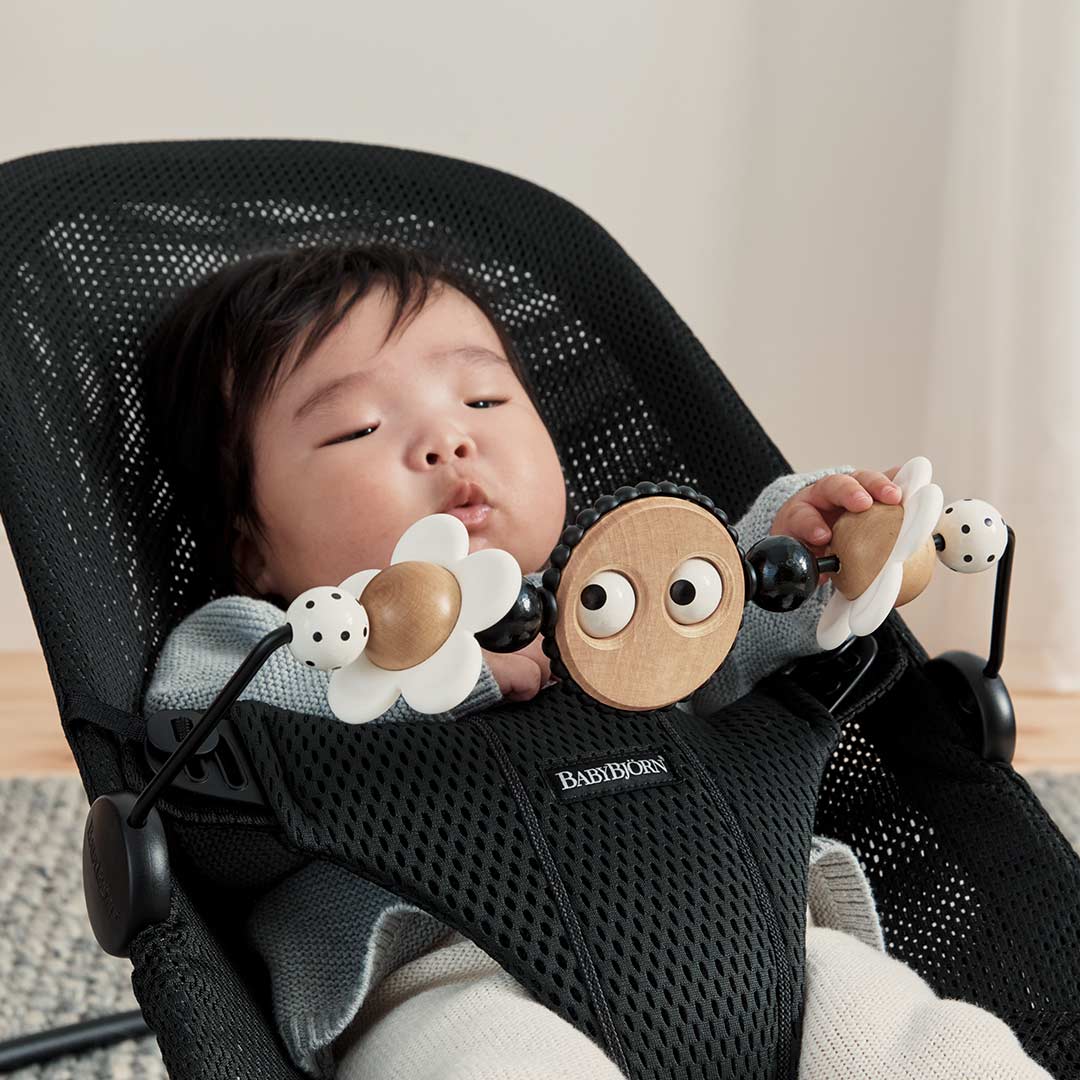 BabyBjorn Bouncer Toy Googly Eyes Black + White Natural Baby Shower
