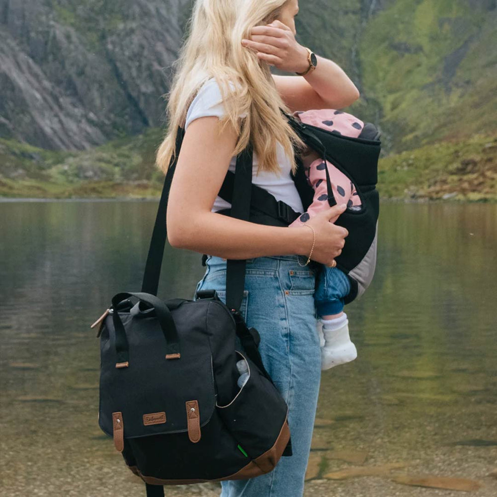 Babymel Robyn ECO Convertible Backpack - Black-Changing Bags- | Natural Baby Shower
