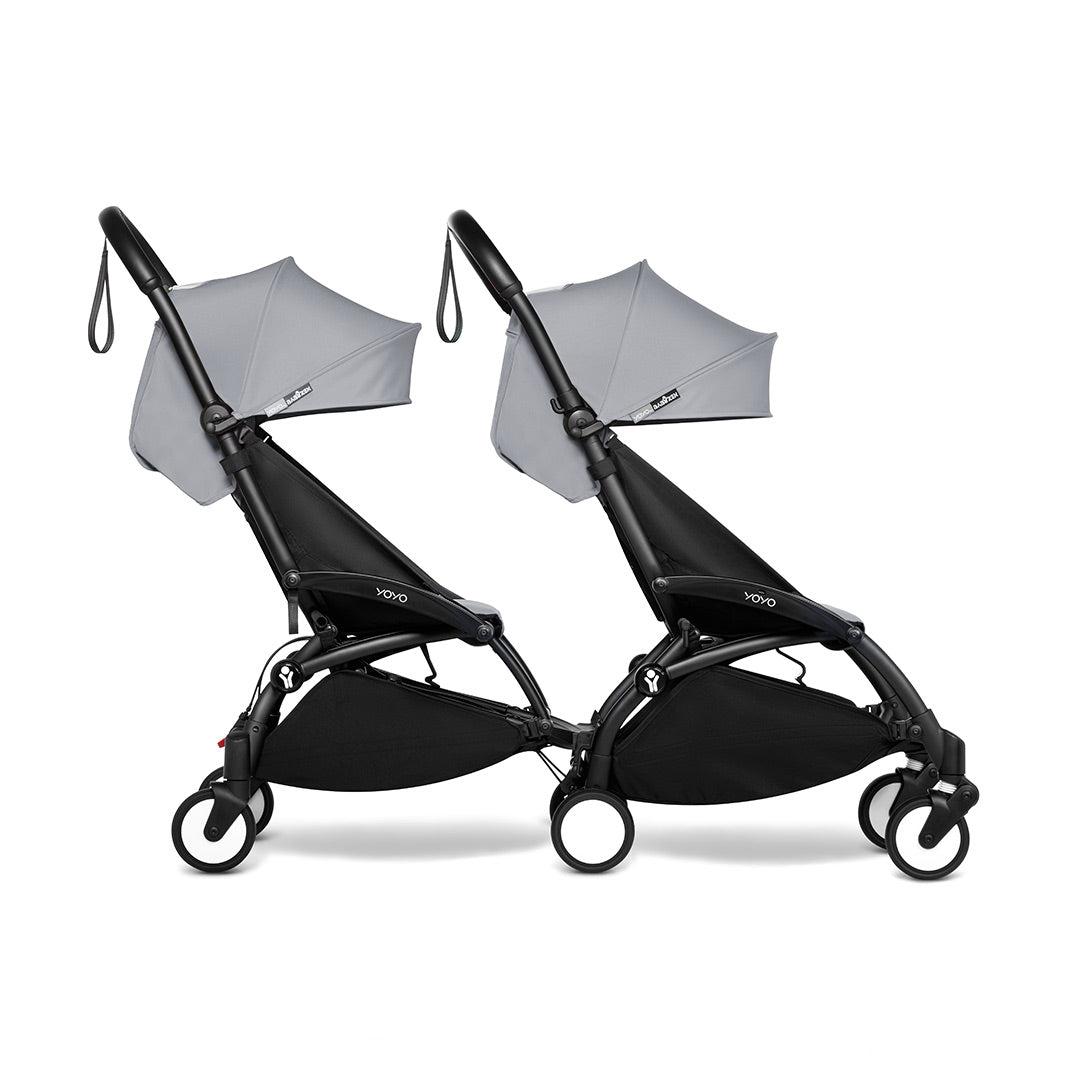 BABYZEN YOYO2 Complete Pushchair from 6 months+ for Twins - Stone-Stroller Bundles-Stone-Black | Natural Baby Shower