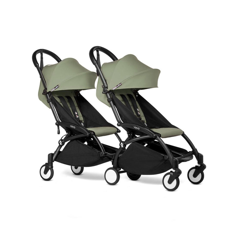 BABYZEN YOYO2 Complete Pushchair from 6 months+ for Twins - Olive-Stroller Bundles-Olive-Black | Natural Baby Shower