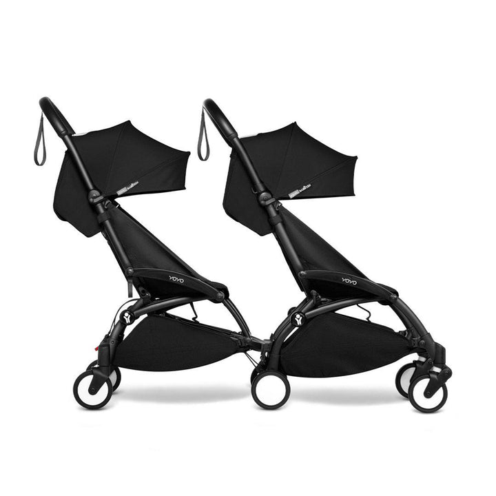 BABYZEN YOYO2 Complete Pushchair from 6 months+ for Twins - Black-Stroller Bundles-Black-Black | Natural Baby Shower