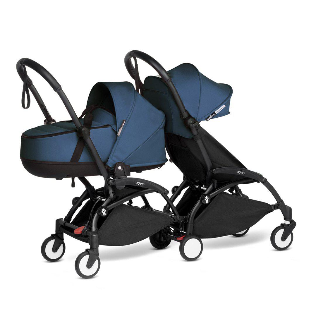 BABYZEN YOYO2 Stroller & 0+ Newborn Pack - Includes Black Frame, Air France  Blue 6+ Color Pack & Air France Blue 0+ Newborn Pack - Suitable for