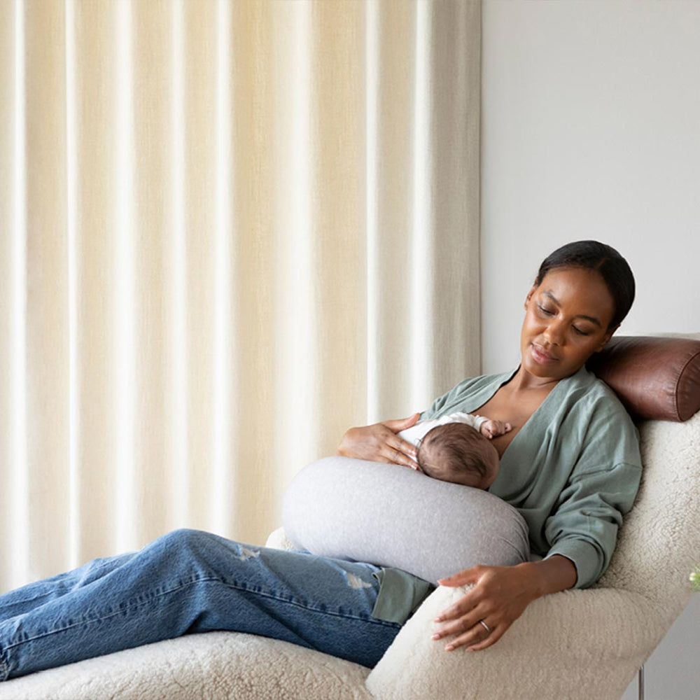 bbhugme Nursing Pillow - Grey Melange-Nursing Pillows-Grey Melange- | Natural Baby Shower