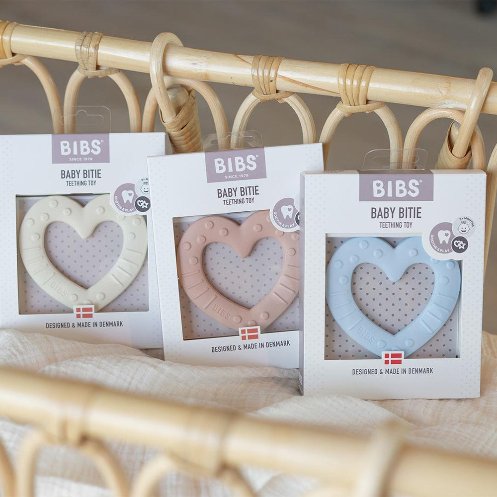 BIBS Baby Bitie - Heart - Ivory-Teethers- | Natural Baby Shower