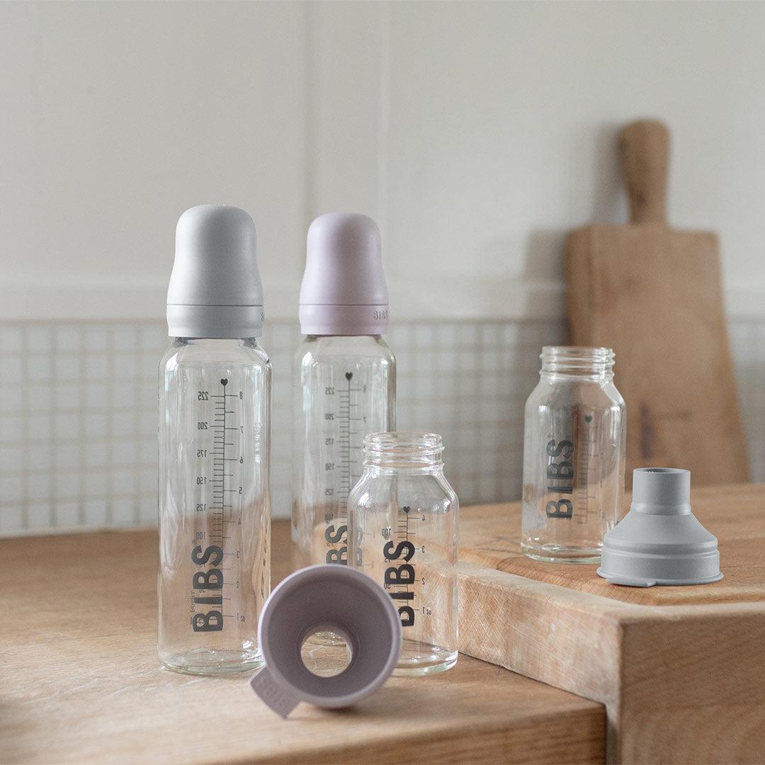 BIBS Baby Glass Bottle Complete Set Sage Latex Natural Baby Shower