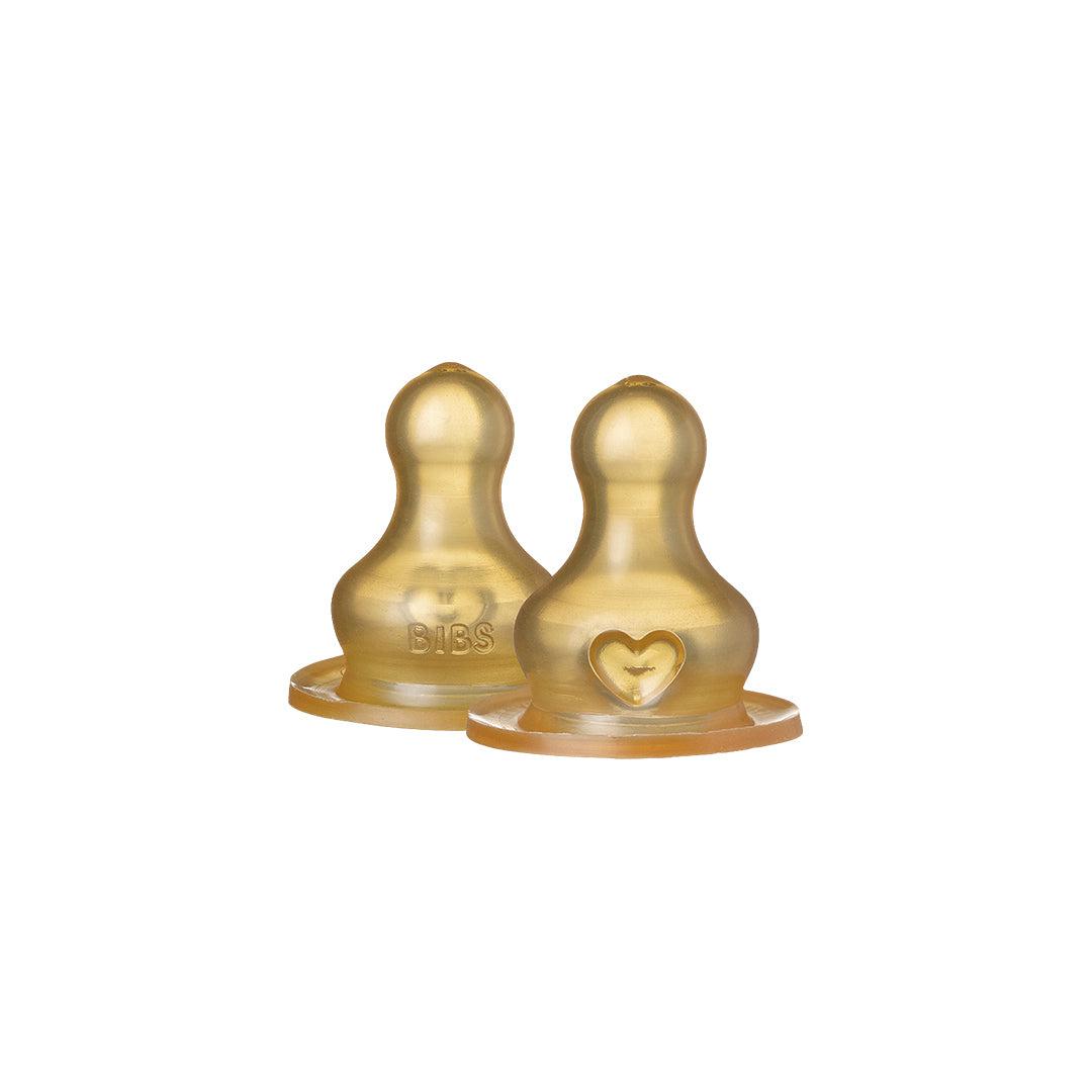 BIBS Bottle Nipple 2 Pack Latex Natural Baby Shower
