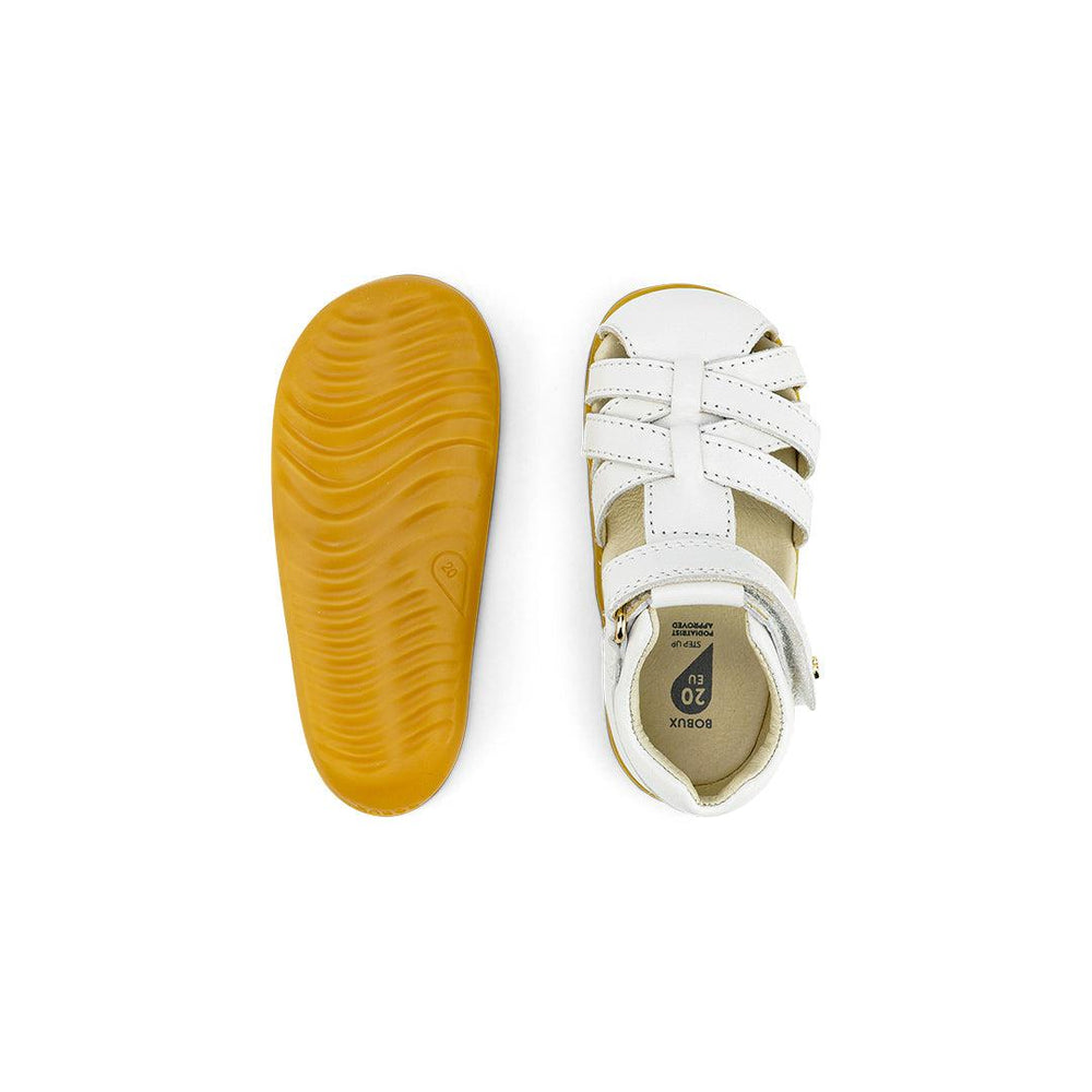 Bobux Step Up Cross Jump Sandals - White-Sandals-White-19 EU (3 UK) | Natural Baby Shower