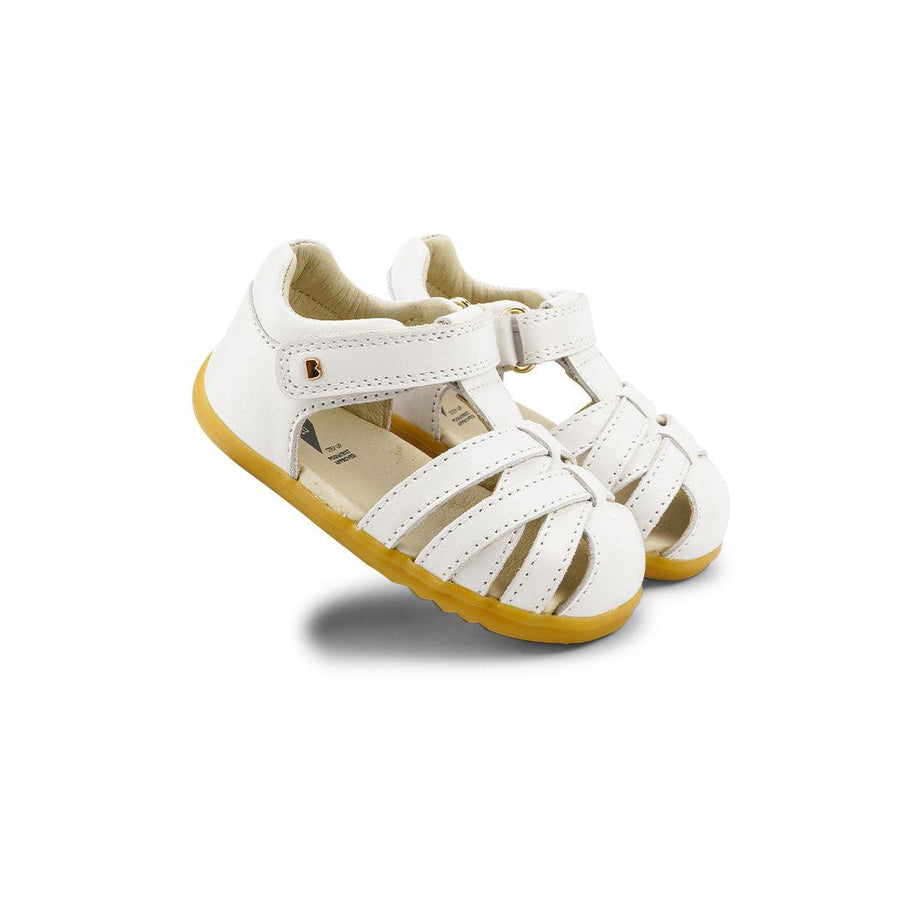 Bobux Step Up Cross Jump Sandals - White-Sandals-White-19 EU (3 UK) | Natural Baby Shower