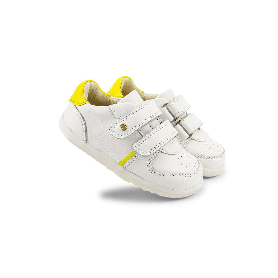 Bobux Step Up Riley Trainers - White + Neon-Trainers-White + Neon-19 EU (3 UK) | Natural Baby Shower