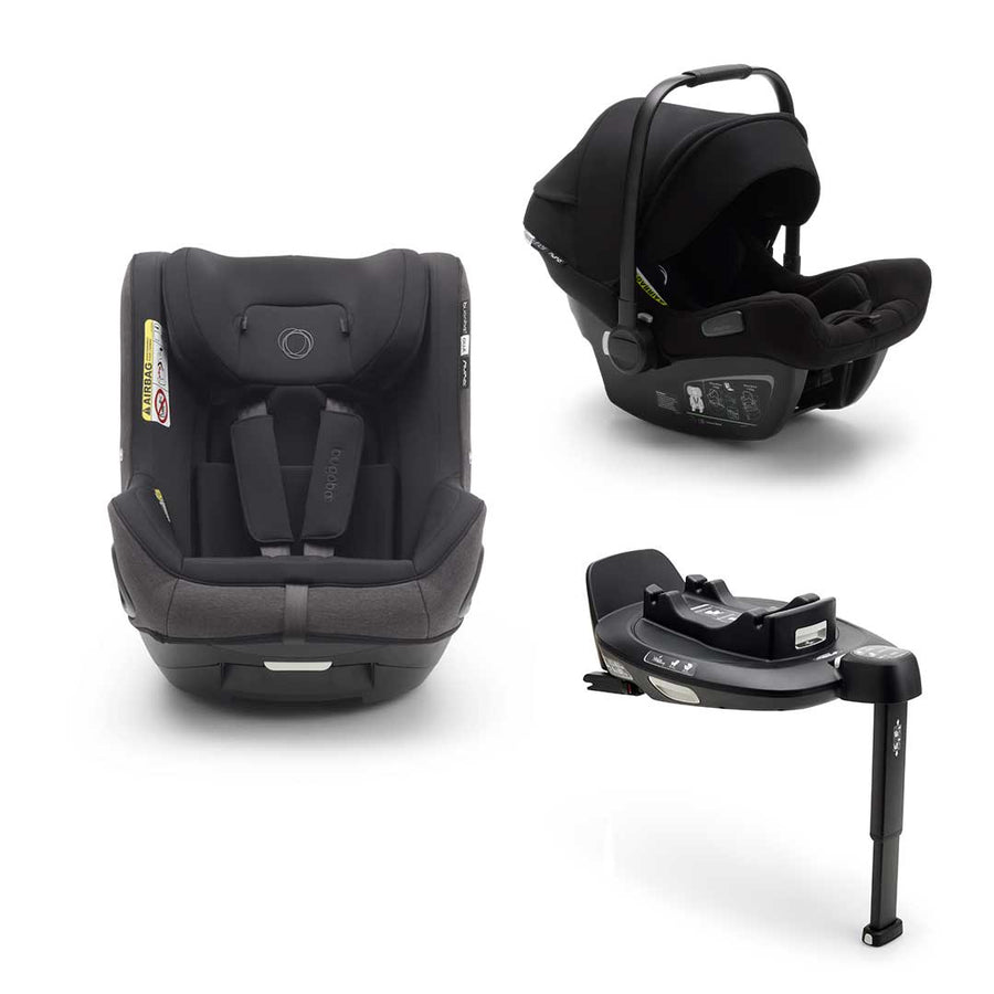 Bugaboo Owl + Turtle Air Car Seats + 360 Base - Black (2022)-Car Seat Bundles- | Natural Baby Shower