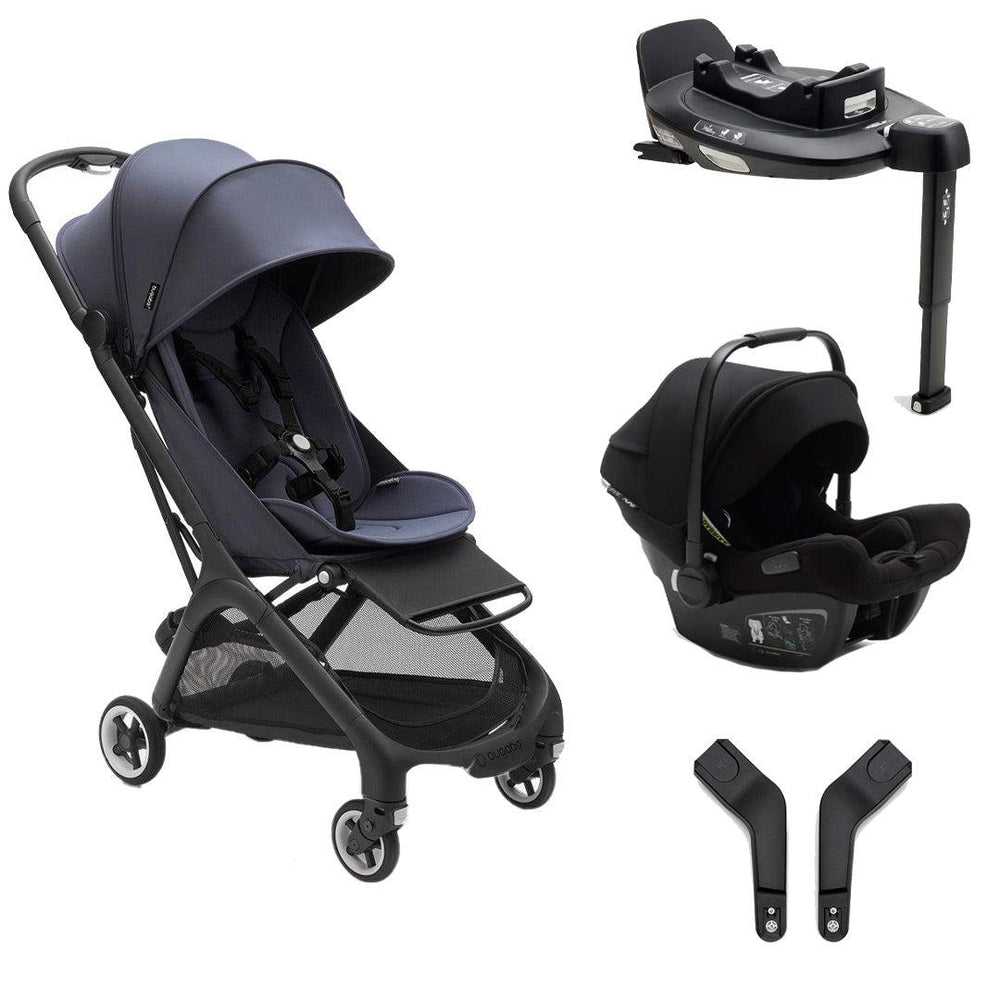 Bugaboo Butterfly + Turtle Bundle - Stormy Blue-Travel Systems-Bugaboo 360 Base- | Natural Baby Shower