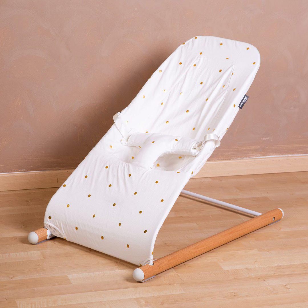 Childhome Evolux Bouncer Cover - Gold Dots-Baby Bouncer Seat Covers- | Natural Baby Shower