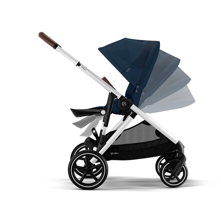CYBEX Gazelle S Pushchair (2023) - Ocean Blue - Silver-Strollers-Ocean Blue-Silver | Natural Baby Shower