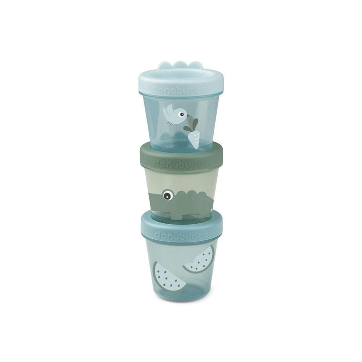 Done by Deer Baby Food Container - 3 Pack - Green - Pack Croco-Food Storage-Green- | Natural Baby Shower