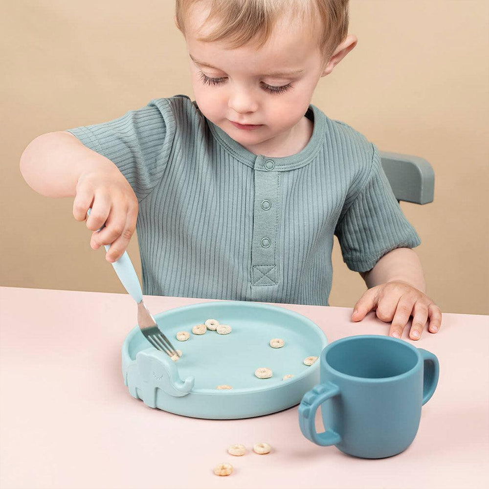 Done by Deer Easy-Grip Cutlery Set - Blue - Deer Friends-Cutlery-Blue- | Natural Baby Shower