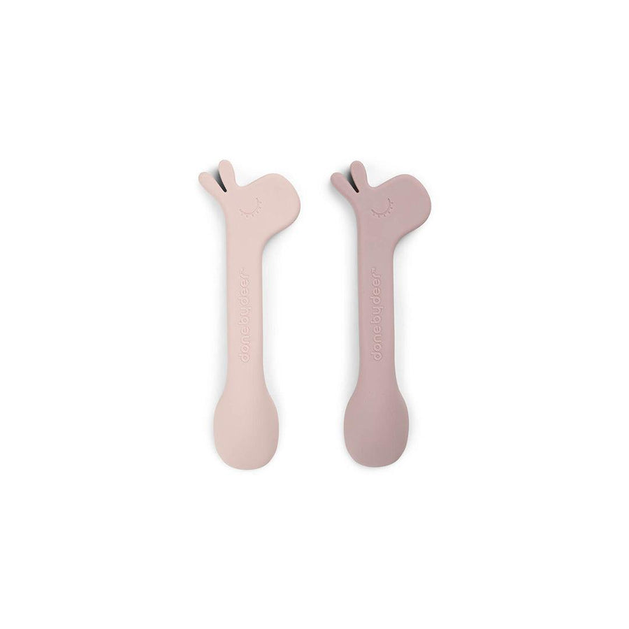 Done by Deer Silicone Spoon - 2 Pack - Powder - Lalee-Cutlery-Powder- | Natural Baby Shower