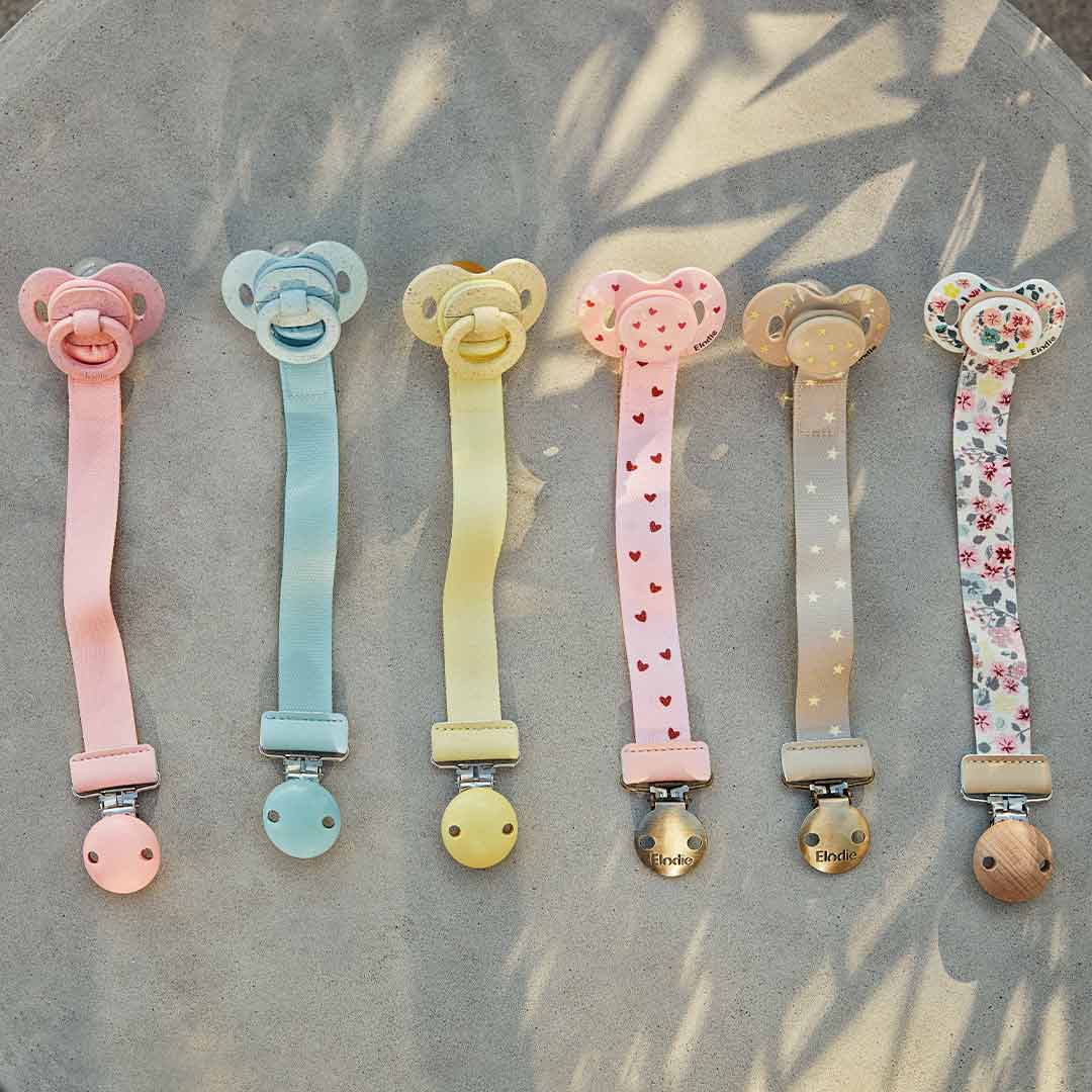 Elodie Details Pacifier Clip Lemon Sprinkles Natural Baby Shower