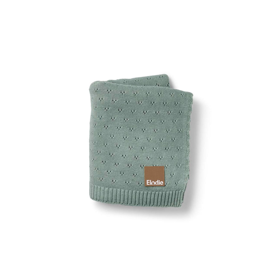 Elodie Details Pointelle Blanket - Pebble Green-Blankets-Pebble Green- | Natural Baby Shower