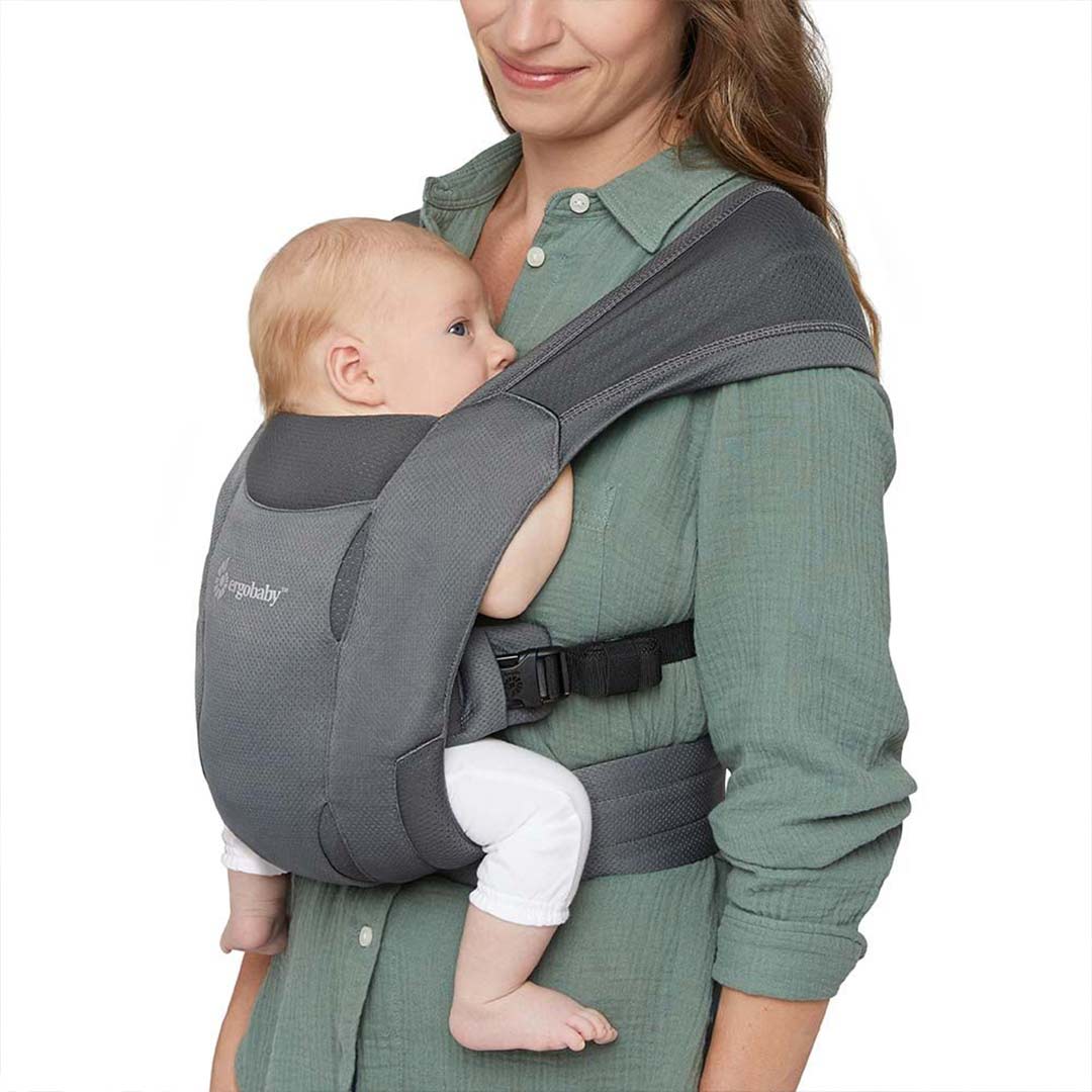 Ergobaby Embrace Newborn Carrier - Washed Black-Baby Carriers- | Natural Baby Shower
