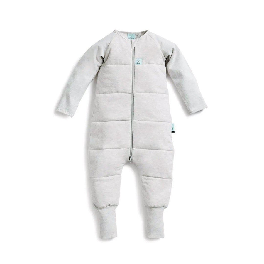 ergoPouch Organic Winter Long Sleeved Sleep Onesie - Grey Marle - 2.5 TOG-Sleeping Bags-Grey Marle-6-12m | Natural Baby Shower