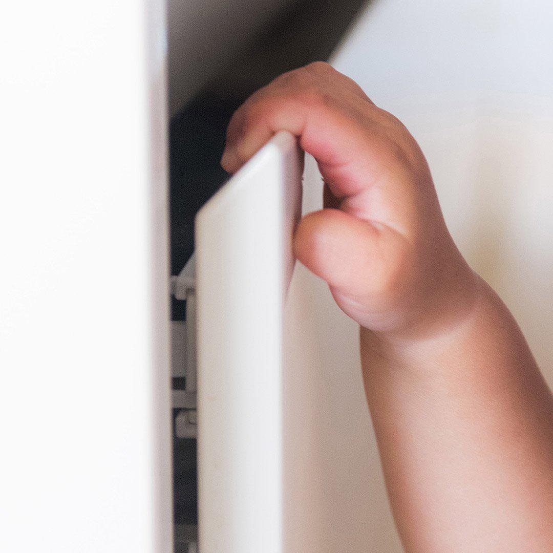 Fred Adhesive Lower Drawer Catches Pure White V2 2 Pack Natural