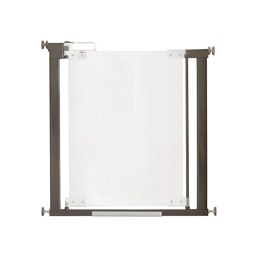 Fred Pressure Fit Stairgate - Clear Acrylic Panel/Dark Grey Fittings-Home Safety- | Natural Baby Shower