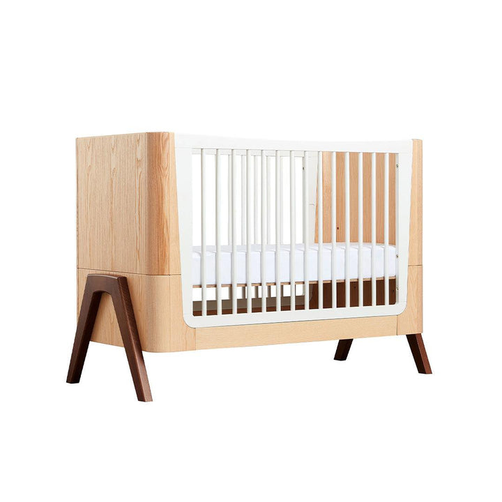 Gaia Baby Hera Cot Bed + Dresser Two Piece Bundle - Natural + Walnut-Nursery Sets- | Natural Baby Shower
