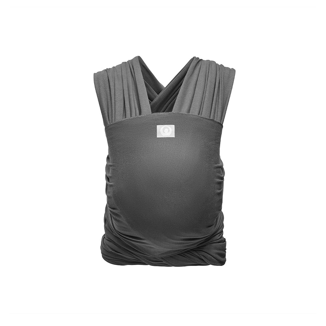 Gaia Stretchy Baby Wrap Carrier Organic Cotton Graphite Natural