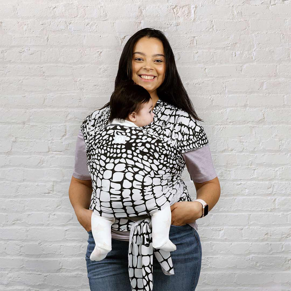 Gaia Stretchy Baby Wrap Carrier - Pure Tencel - Crocodile-Baby Carriers- | Natural Baby Shower