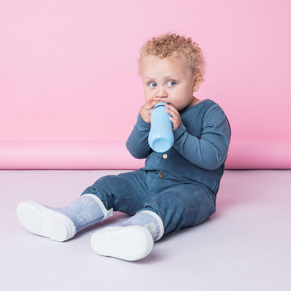 Grass & Air Colour-Revealing Wellies - Baby Blue-Wellies-Baby Blue-3 UK | Natural Baby Shower