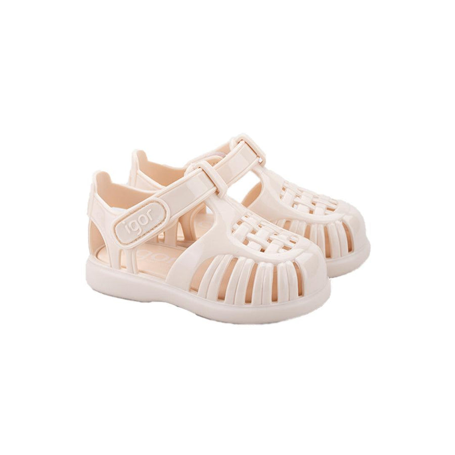Igor Tobby Gloss Sandals - Marfil-Sandals-Marfil-19 EU (UK 3) | Natural Baby Shower