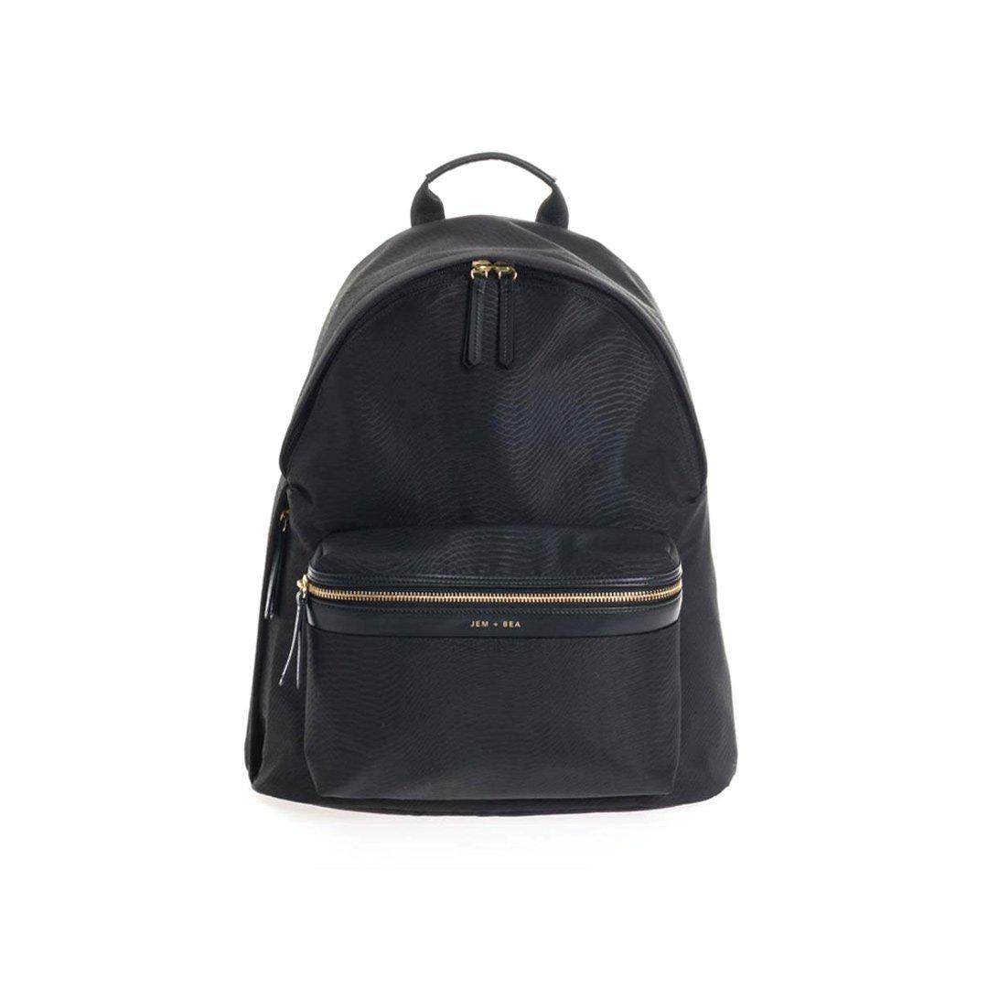 Jem + Bea Jamie Leather Backpack, Black