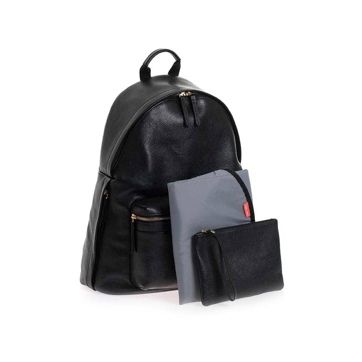JEM + BEA Jamie Changing Bag - Leather Black-Changing Bags-Black- | Natural Baby Shower