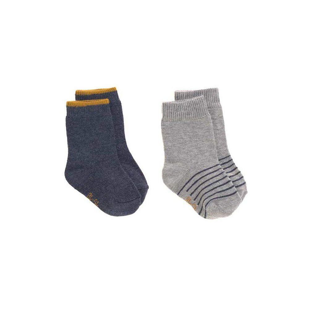 Lassig Anti-Slip Socks - Blue - 2 Pack-Socks-15-18-Blue | Natural Baby Shower