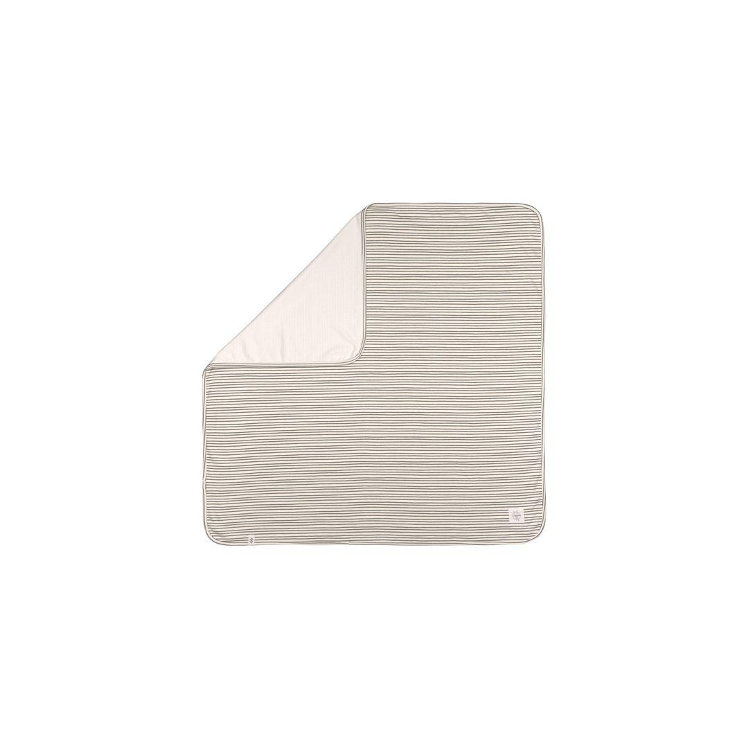 Lassig Interlock Blanket - Grey/Anthracite Stripes-Blankets- | Natural Baby Shower