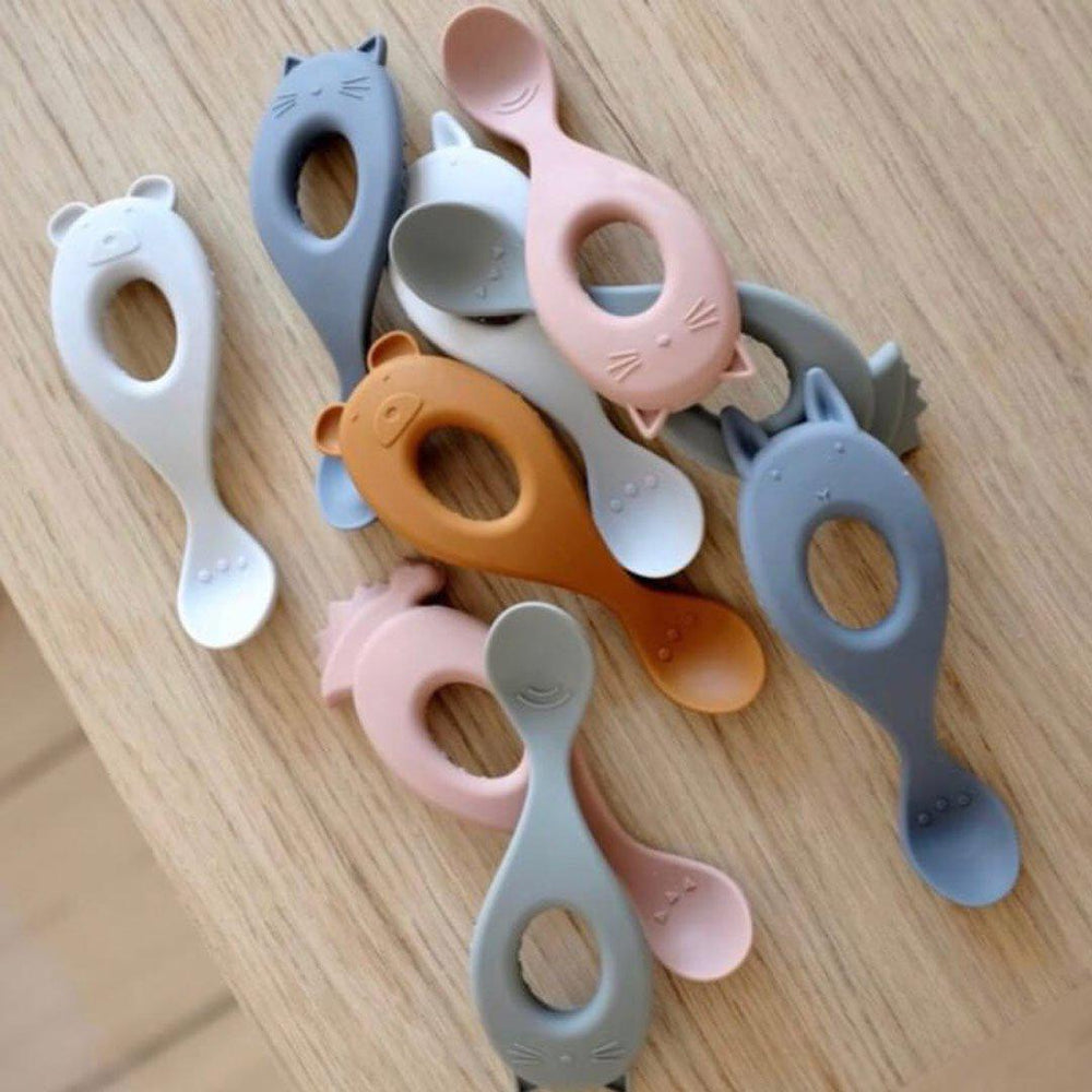 Liewood Liva Silicone Spoons - Dark Rose - 4 Pack-Cutlery- | Natural Baby Shower