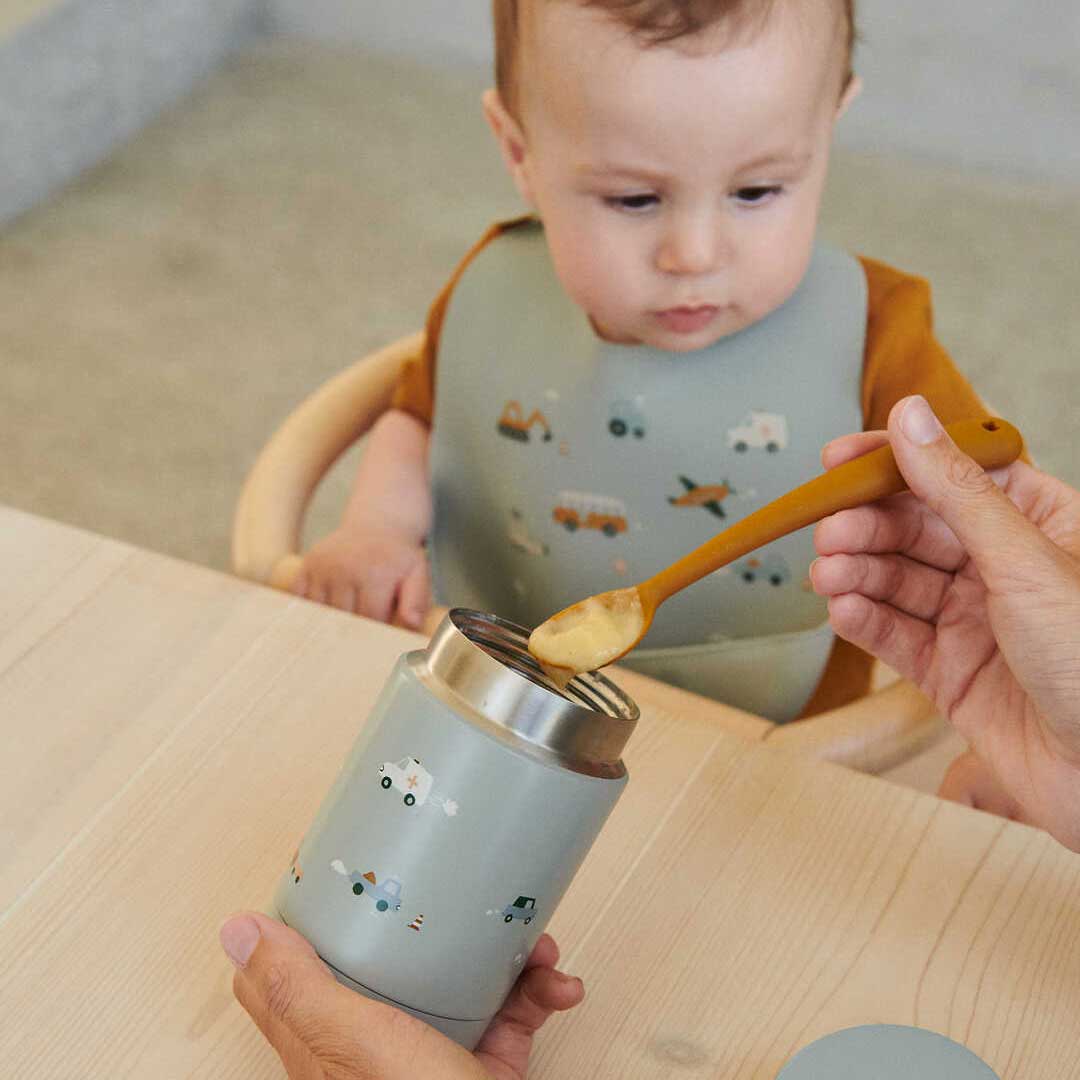 Liewood Nadja Food Jar - Vehicles - Dove Blue Mix-Food Storage- | Natural Baby Shower