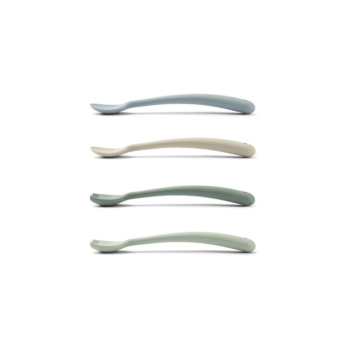Liewood Shea Cutlery Set - 4 Pack - Dusty Mint Multi Mix-Cutlery-Dusty Mint Multi Mix- | Natural Baby Shower