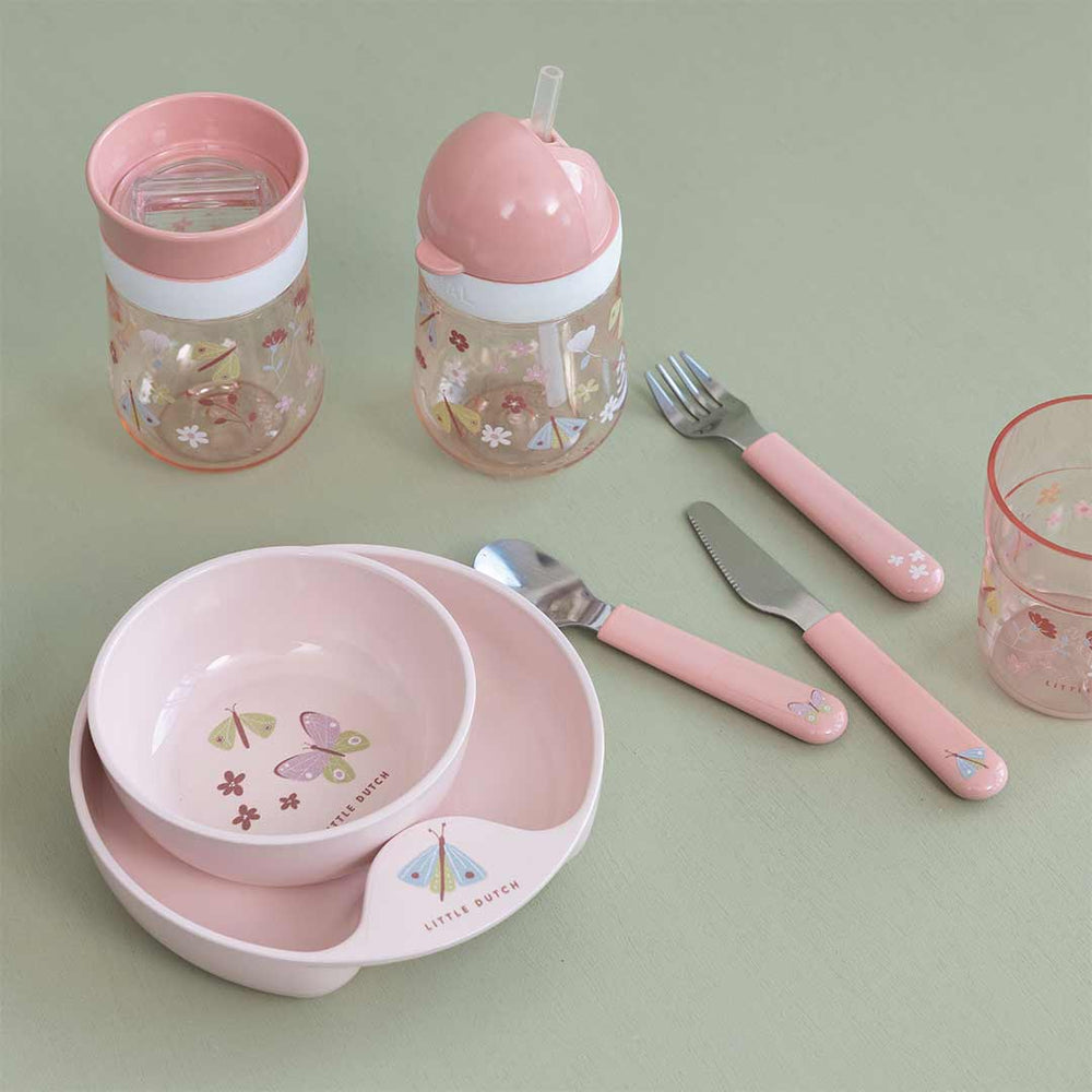 Little Dutch Mepal Children's Cutlery Set - Flowers + Butterflies-Cutlery- | Natural Baby Shower