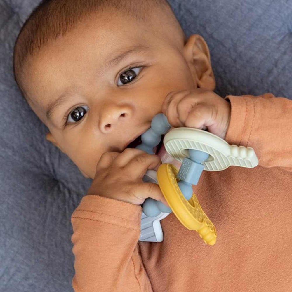 Little Dutch Silicone Teething Keychain - Blue-Teethers- | Natural Baby Shower