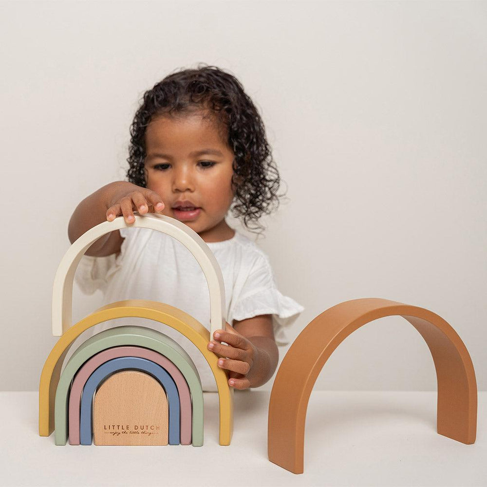 Little Dutch Vintage Rainbow Stacker-Stacking Toys- | Natural Baby Shower