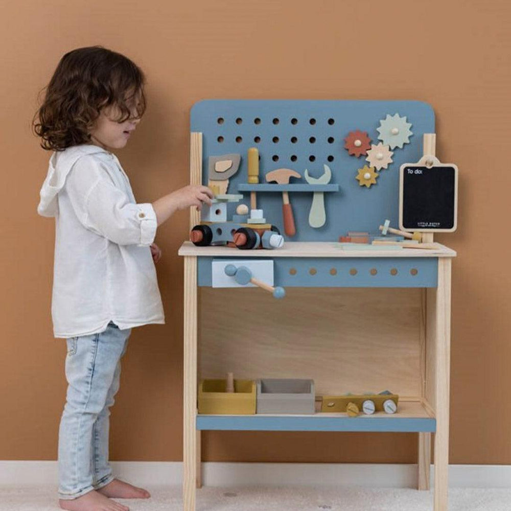 Little Dutch Wooden Workbench - Blue-Role Play- | Natural Baby Shower