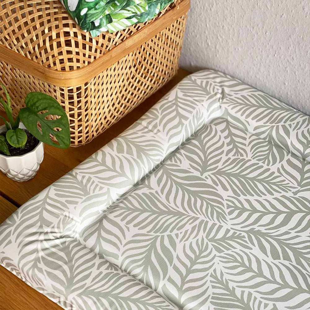 Mama Shack Changing Mat - Linear Leaf / Sage-Changing Mats- | Natural Baby Shower