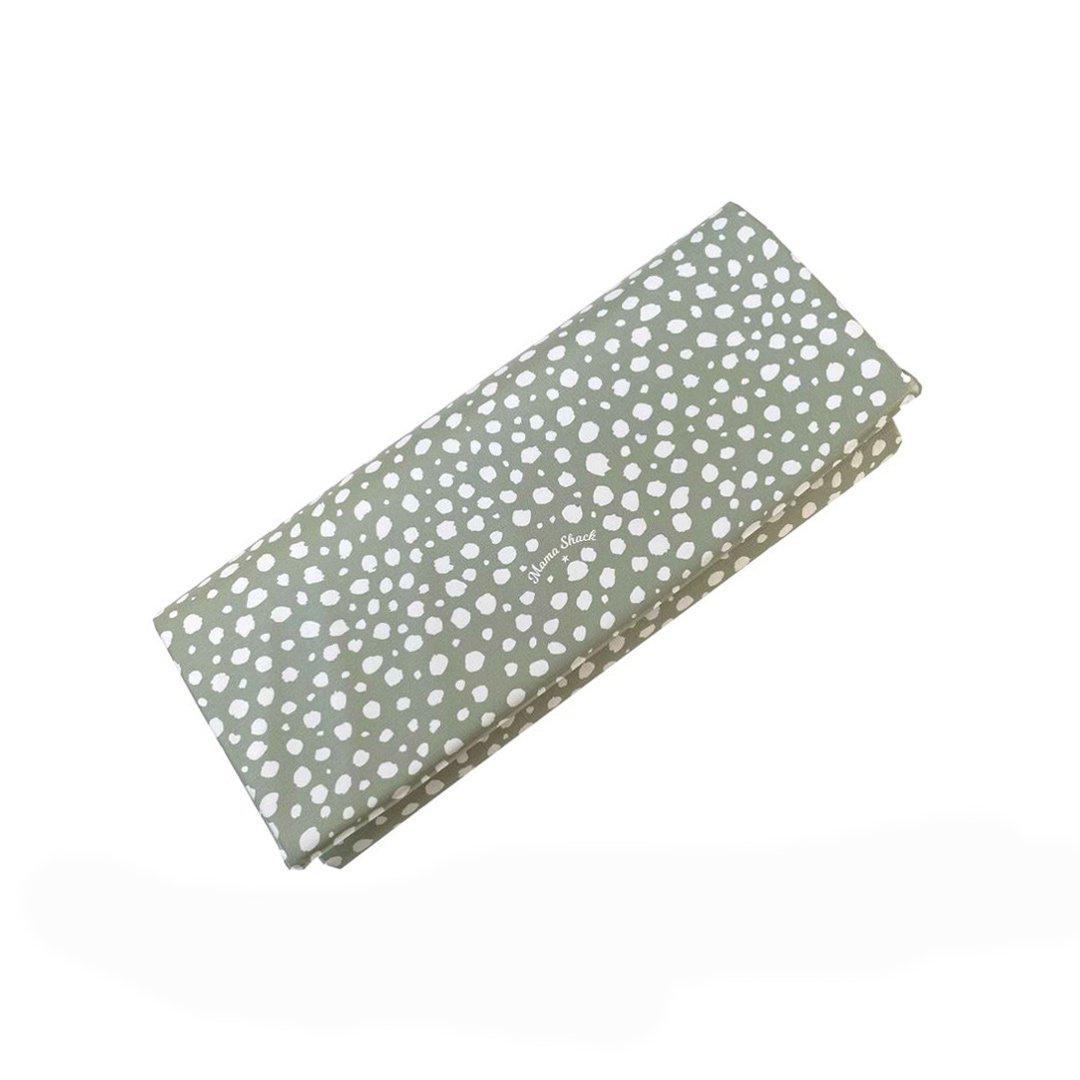 Mama Shack Travel Changing Mat - Sage Spotty-Travel Changing Mats- | Natural Baby Shower