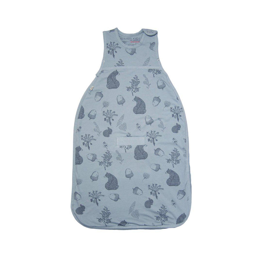 Merino Kids Go Go Sleeping Bag - Standard Weight - Bear - Sky Blue-Sleeping Bags-Sky Blue-3-24m | Natural Baby Shower